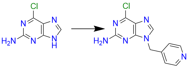 Couplage d'un methyl-pyridine sur la base azotée