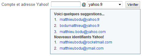 Création de compte Yahoo, étape 2