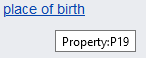 La propriété P19 correspond au lieu de naissance d'une personne