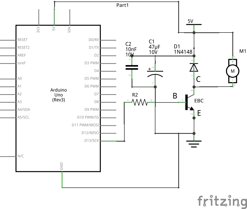 Branchement d'un transistor