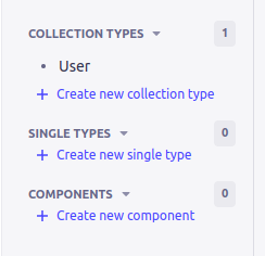 Trois types de données : Single Type, Collection Type, Component