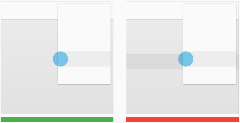 L'interaction utilisateur ne traverse pas la matière. Crédit : Google Design