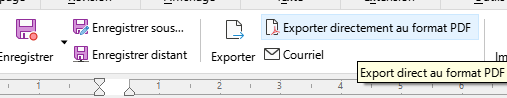 Bouton "exporter directement au format pdf"