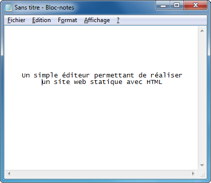 Le Bloc-notes de Windows