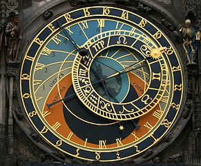 L'horloge astronomique de Prague, construite vers 1500.